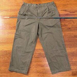 Men's Route 66 Original Olive Green Cotton Classic Size 40x32 Straight Leg Pants